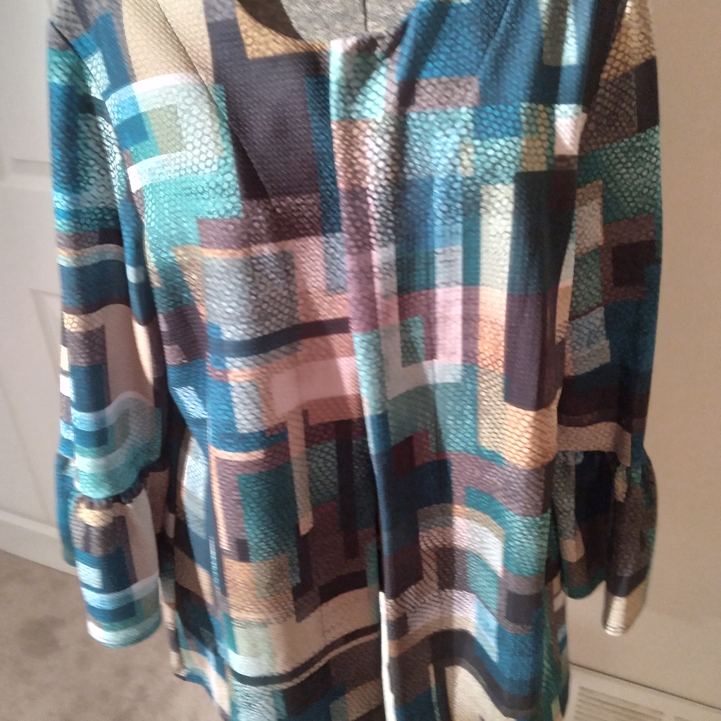 Slinky Brand Colorful Bell Sleeve Cardigan